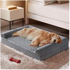 Large Dog Bed with Removable Cover - Orthopedic Memory Foam//