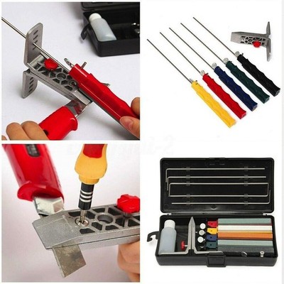 For Lansky Deluxe Tool Knife Sharpener Deluxe 5-Whetstones Set Sharpening Syst [