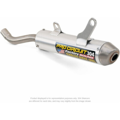 PRO CIRCUIT 304 Schalldämpfer Aluminium gebürstet/Endkappe Edelstahl für Yamaha