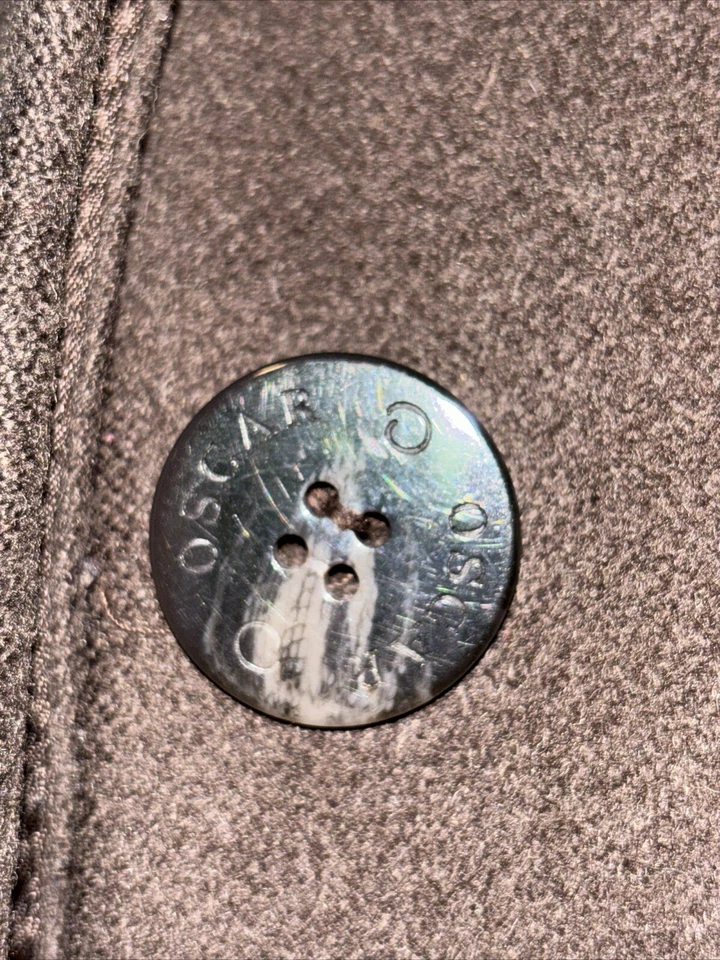 Abrigo largo de lana para mujer Oscar De La Renta talla 12 abrigo de vestir de invierno de diseñador Foto 4 de 4