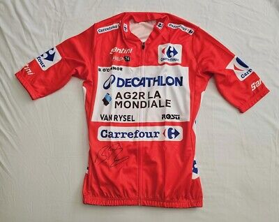 Maillot cycliste Ben OConnor signé 2024 Vuelta a Espana équipe vendu Decathlon avec épreuve