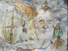 KRONOS watercolor by BISSANTI CARLO on Fabriano paper