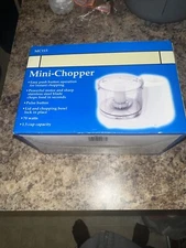 Mini Food Chopper Electric Model MC115 - 1 1/2 Cup Bowl - Dishwasher Safe NIB