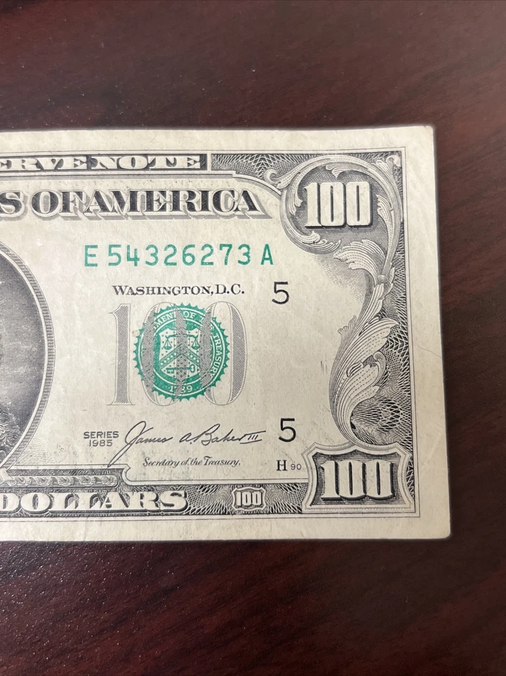 Series 1985 US One Hundred Dollar Bill $100 Richmond ~ E 54326273 A - Image 3 of 4