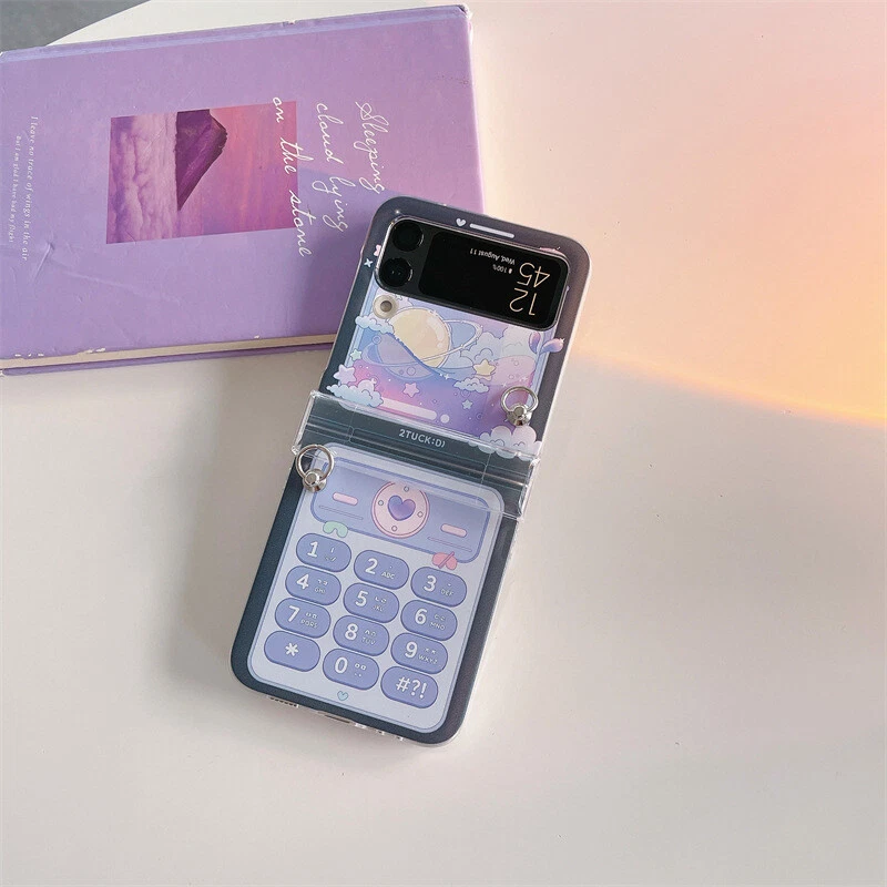 Samsung Z Flip 6 5 4 Foldable Cute Cartoon Chain Pattern Phone Case
