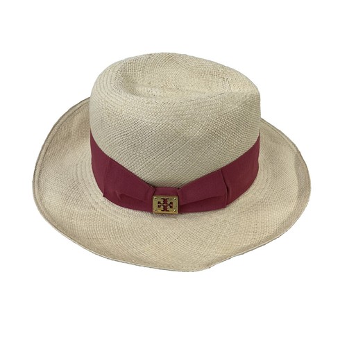 Tory Burch Natural/Black Band Straw Woven Accessories Hat | eBay display picture 1