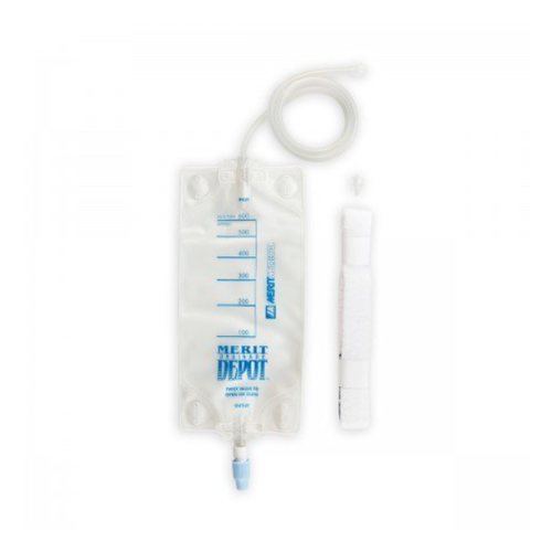 Merit Medical Ntmdd600 Drainage Depot W/Clear 600Ml Bag,Twist Drain Valve eBay
