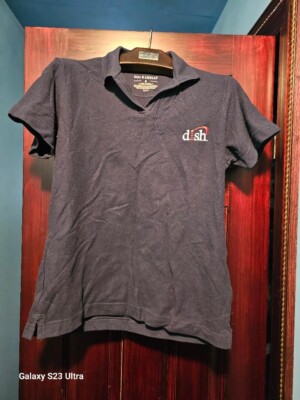 DISH NETWORK POLO WOMEN SHIRT S NAVY