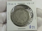 Better Date VG 1910-s Barber Half Dollar.  #12