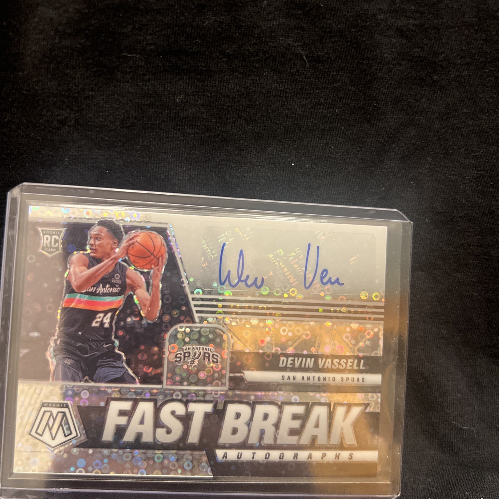 2020-21 Panini Mosaic - Autographs Fast Break #FB-DVS Devin Vassell (AU, RC)