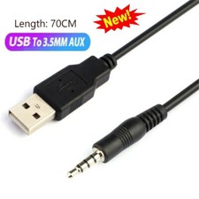USB 2.0 Audio Aux 3.5 mm Jack to Headphone Cable male to male Lead Wire Cord lot