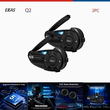 EJEAS Motorcycle Helmet Intercom 800m Full Duplex Motorbike Bluetooth Headset 2X