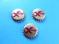 LOT  OF 3  VINTAGE  LUCKY  LAGER    -   BEER  CAPS