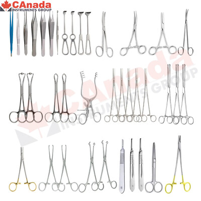 General Surgery instruments Set of 39Pcs includes Most Commonly Used ...