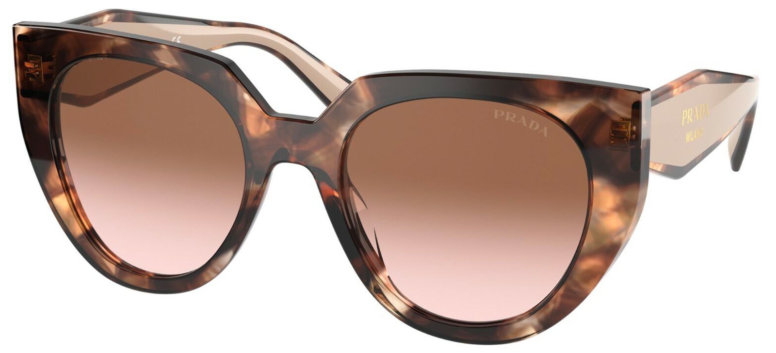 OCCHIALE DA SOLE SUNGLASSES PRADA 0PR 14WS Colore 01R0A6 CARAMEL TORTOISE 52