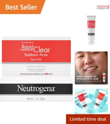 Maximum Strength Anti-Acne Gel Treatment - Clinically Proven Spot Solution, 1 oz