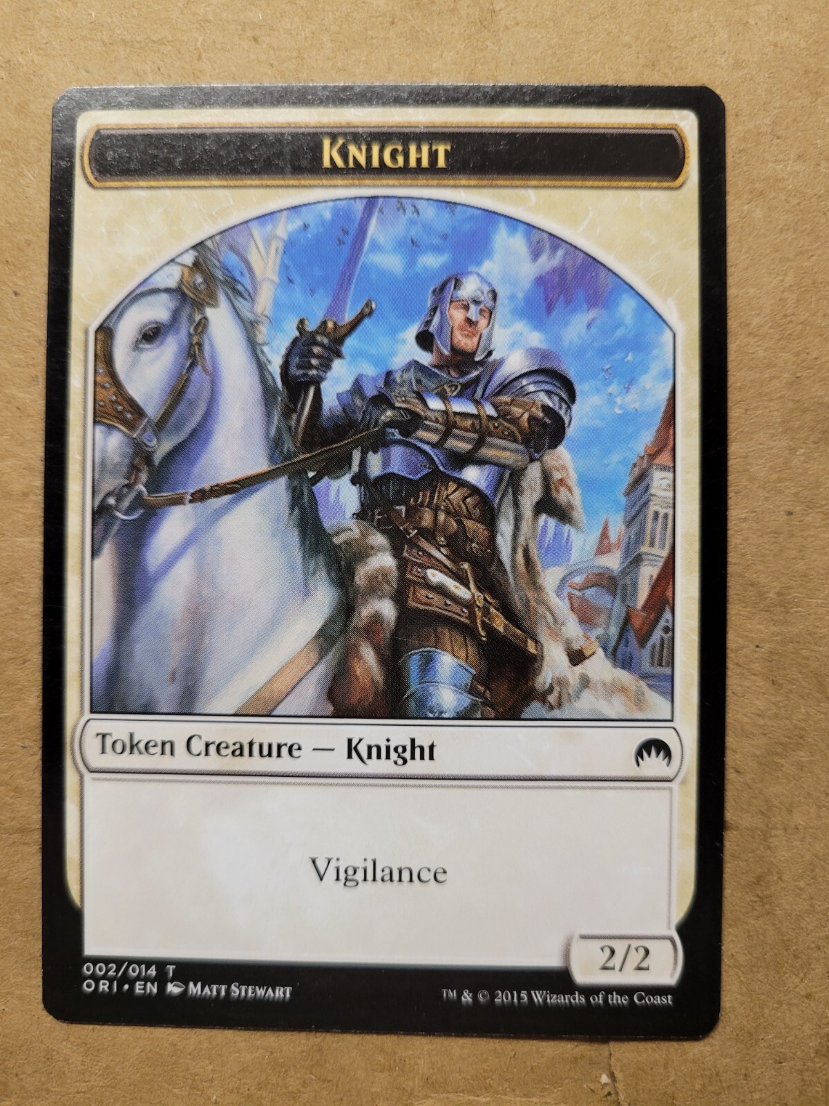 Knight Token Origins 2/14 White MTG Magic ORI BULK DISCOUNT MUST BUY 2 or MORE