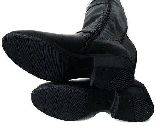 Croft & Barrow Wide Calf Women's Zip Up Buckle Accent Boots ARMORWCBLACK 6 Med - Picture 5 of 18