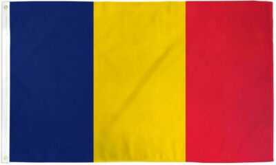 Bandiera Romania 3x5 Piedi | Striscione Paese Rumeno 100D Poliestere | Per Interno/esterno Trade Winds