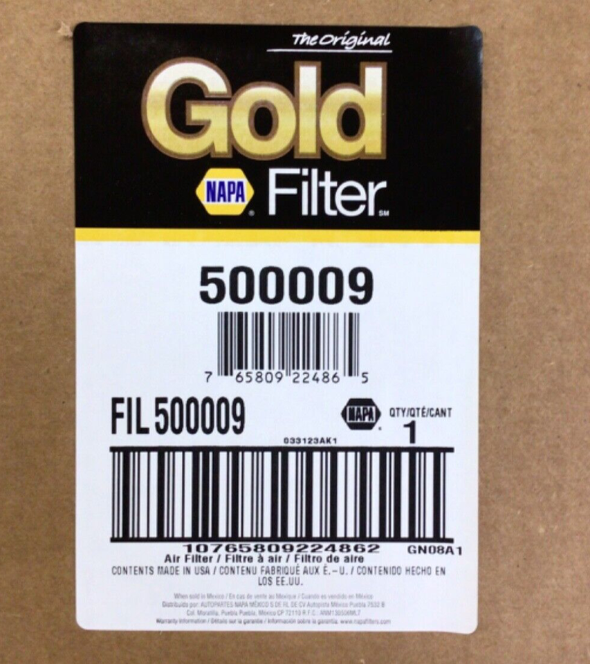 NAPA Gold 500009 Air Filter | 0765809224865 | Private Label