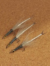6xULTIMATE UK sz4 8cm BASS SALTWATER flies WOVEN MULLET FLY MINNOWS CANDY LURE