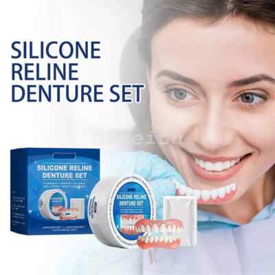 Soft Prothesen Set Reline Kit - Komfortables Ober- & Untermaterial plus Silikonverklebung