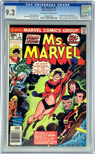 MS. MARVEL #1 1977 CGC 9.2 Marvel 1977 1st Carol Danvers as Ms. Marvel Off White - 第 1/5 張圖片