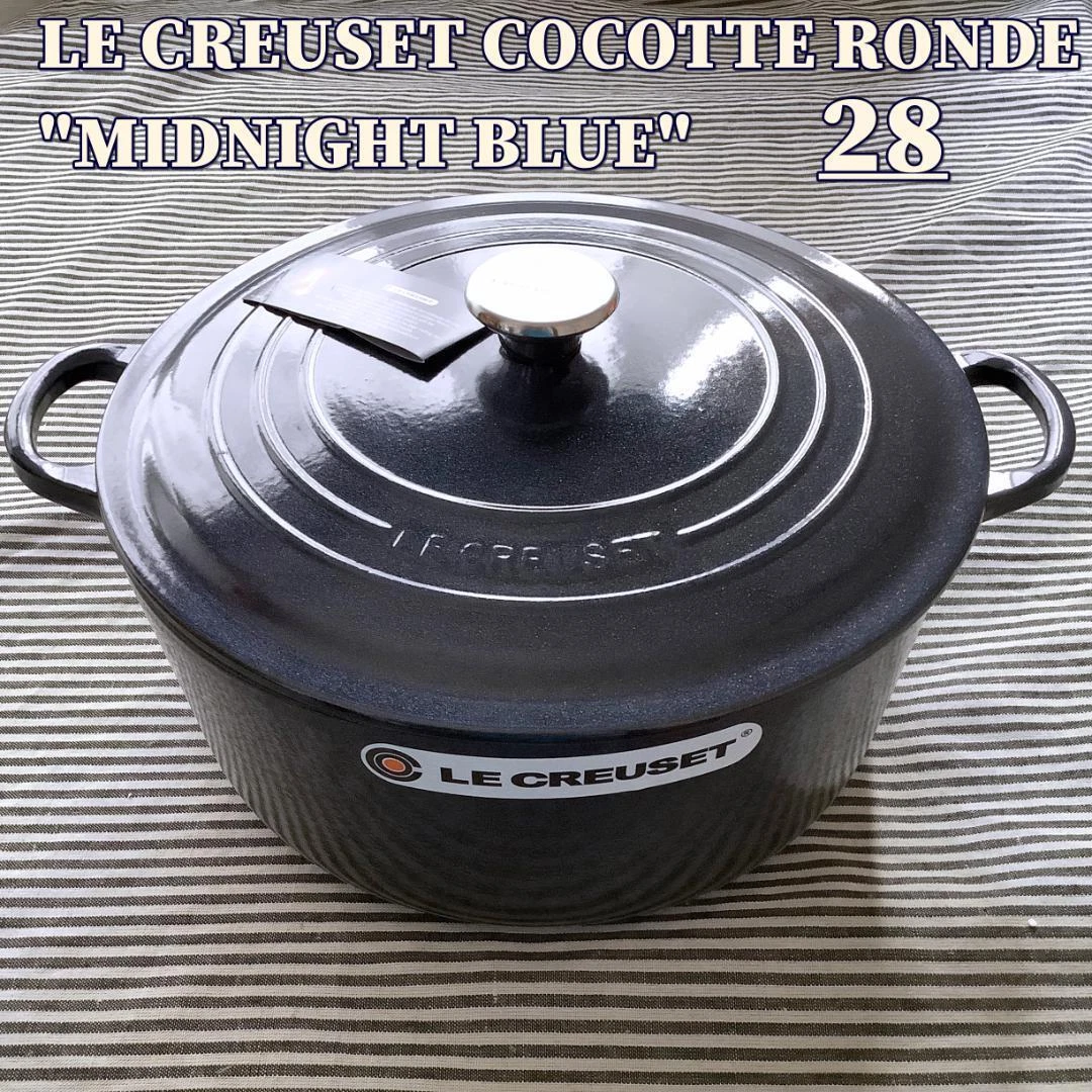 Le Creuset Cocotte Ronde 28cm Midnight Blue Unused