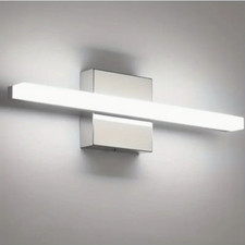 Modern led bathroom bedroom vanity light fixture 40.64 cm 9w chrome wall sconce