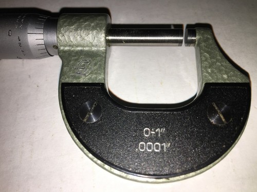 VIS 0-1 IN MICROMETER W/ CARBIDE FACES .0001 GRADUATIONS FRICTION THIMBLE POLAND - Picture 6 of 10