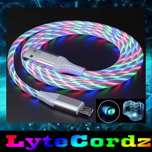 LED Light Up Charging Charger Cable USB Data Cord iPhone Android Type C Phone - Picture 31 of 72