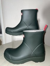 Image of Hunter Green Play Wellies Short Slip On Uk 8 NEW
