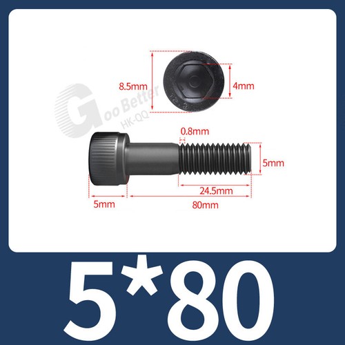 M2 M3 M4 - M12 High Tensile 12.9 Cap Head Allen Bolts Self Colour Socket Screws - Picture 62 of 232