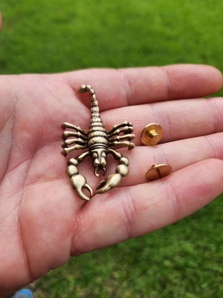 Scorpion concho leather accessory bronze  bag jacket shoes belt cuff bracelet - Image 4 of 4