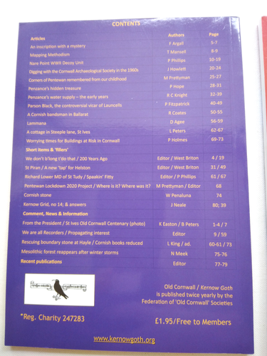 Old Cornwall Kernow Goth societies joblot A Uniquely Cornish Concept. Davey - Picture 14 of 17