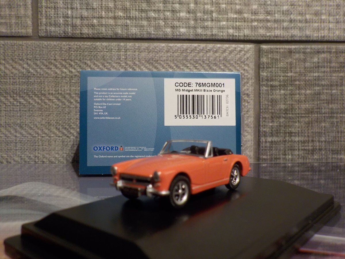 MG Midget MK3 - Orange - Oxford Diecast 1/76 76MGM001 | eBay