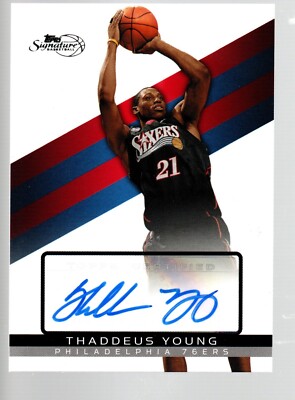 2008-09 Topps Signature Autographs #TSATY Thaddeus Young 4936/5775