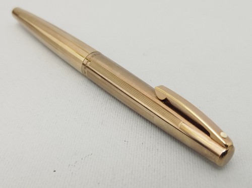 SHEAFFER IMPERIAL STYLIST WHITE DOT 12K GF FOUNTAIN PEN 14K F NIB EXCELLENT - Picture 10 of 13