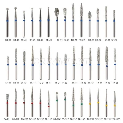 SENZA MARCA 100PCS Dental Frese Diamantate Per Turbina Dentista fresas de diamante