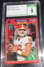2021 Trevor Lawrence Leaf Pro Set PS1 Pick Rookie Card RC CSG 9. rookie card picture