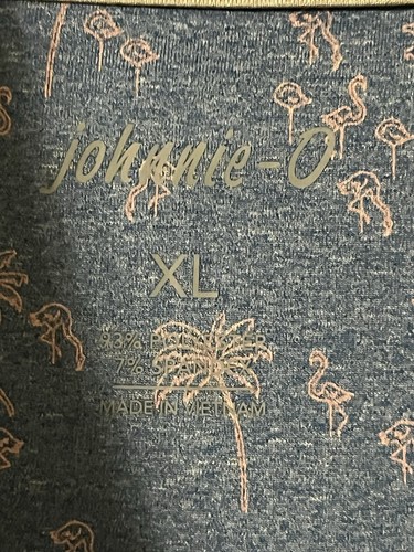 johnnie-O Polo Shirt Mens Sz XL Kai Tropical Blue Golf READ - Picture 5 of 7