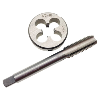 1/2-18 Tap and Die Set RH Right Hand HSS 1/2x18 Thread Tap Die TooL