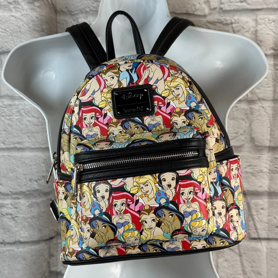 Loungefly Disney Prinzessinnen Rucksack Geldbörse Überall Druck Ariel Schneeweiß - Bild 1 von 4