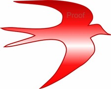 SWIFT RED 590mm X 475mm  #g6 MOTORHOME CARAVAN DECAL STICKER GRAPHIC LAMINATED 