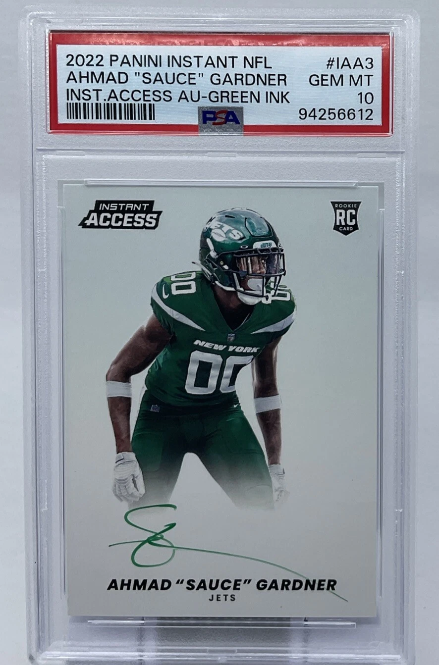 Sauce Gardner Panini Instant NFL Instant Access Autographs #IAA3 Green Ink