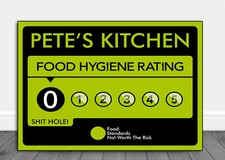 PERSONALISED KITCHEN HYGIENE  CAFE HOME  FUNNY Metal Wall Sign HJ15