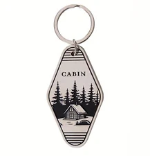 Cabin - Vacation Home Keychain - Metal Key Chain - Small House Gift