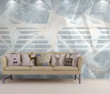 3D Geometr Texture Art Pattern Self-adhesive Removeable Wallpaper Wall Mural