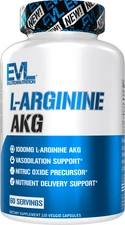 Evlution Nutrition L-Arginine AKG - Vasodilation Support - 60 Servings