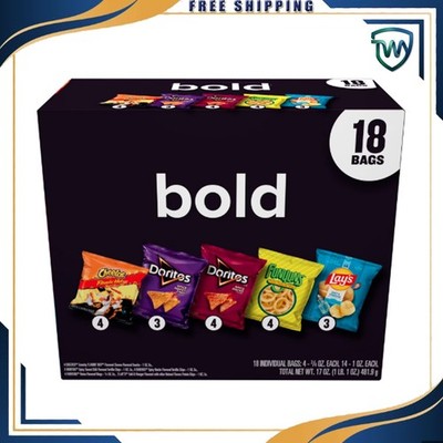Frito Lay Bold, Mix Chips Variety Pack, 18 Count- Free Shipping